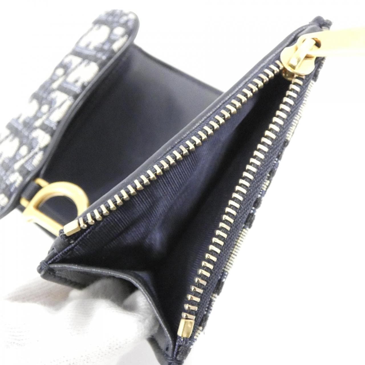 Christian DIOR DIOR OBLIQUE SADDLE LOTUS WALLET S5652CTZQ WALLET