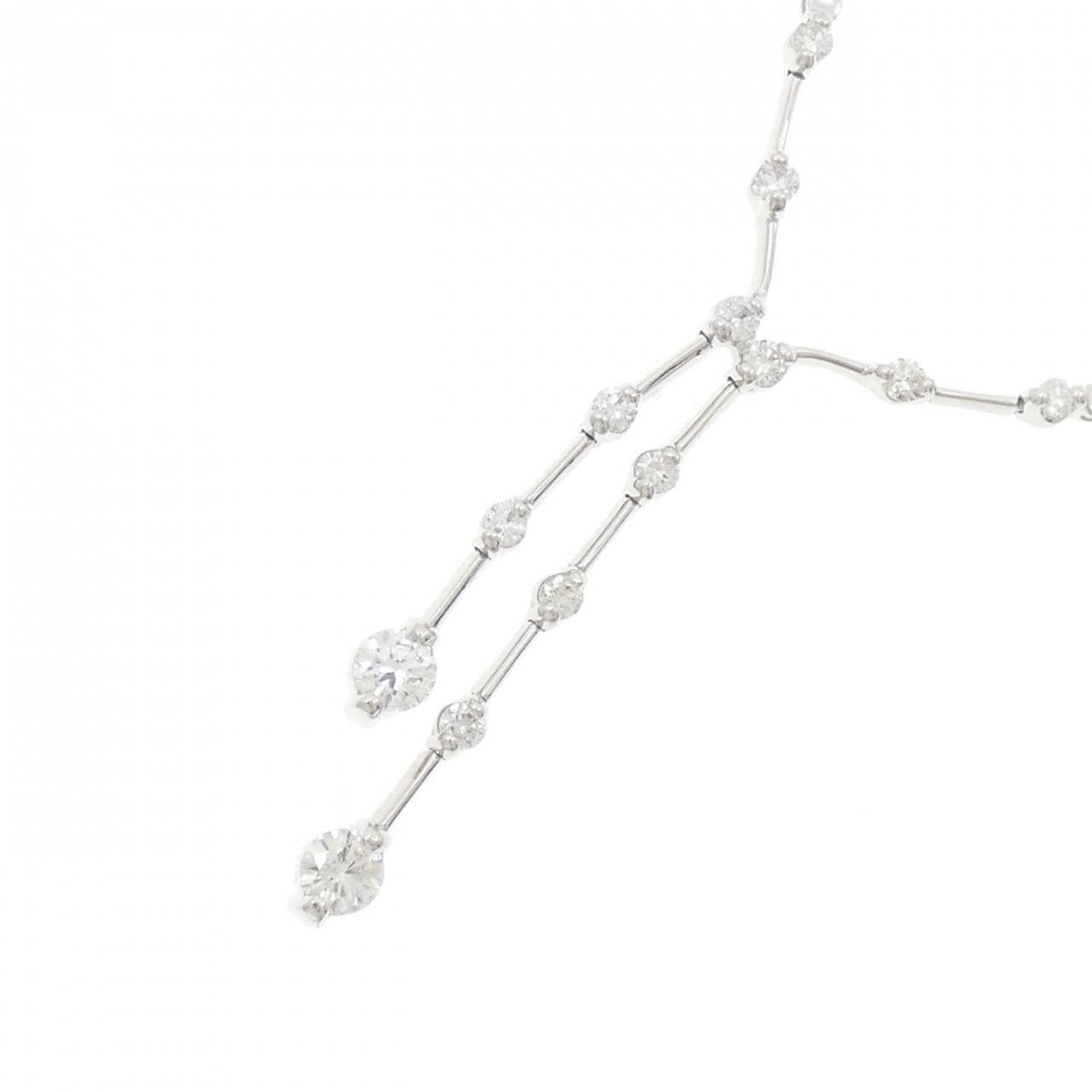 K18WG ダイヤモンド ネックレス 1.173CT