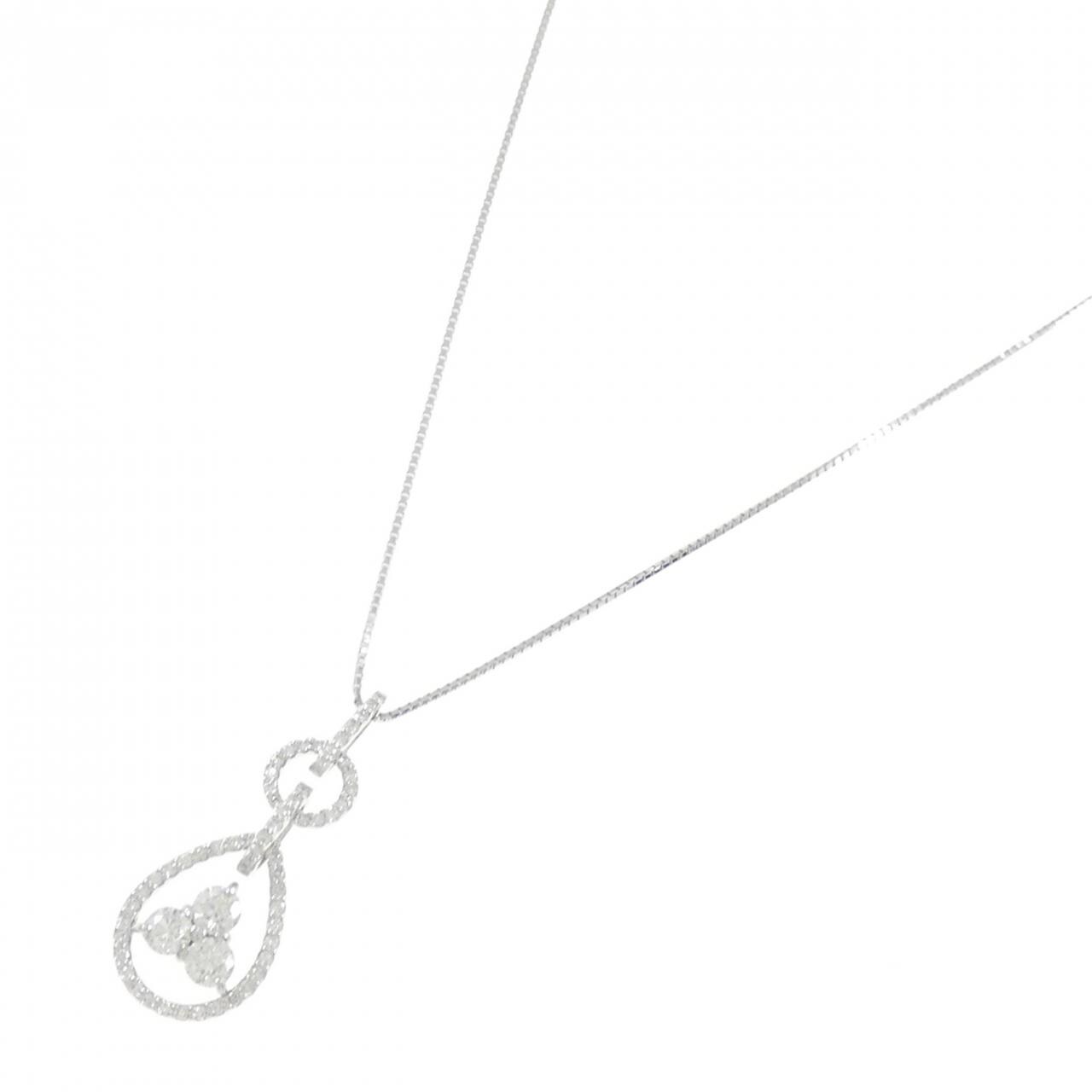 K18WG ダイヤモンド ネックレス 0.379CT