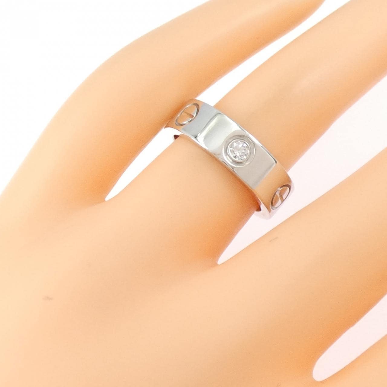 カルティエ ラブ ハーフダイヤ リング