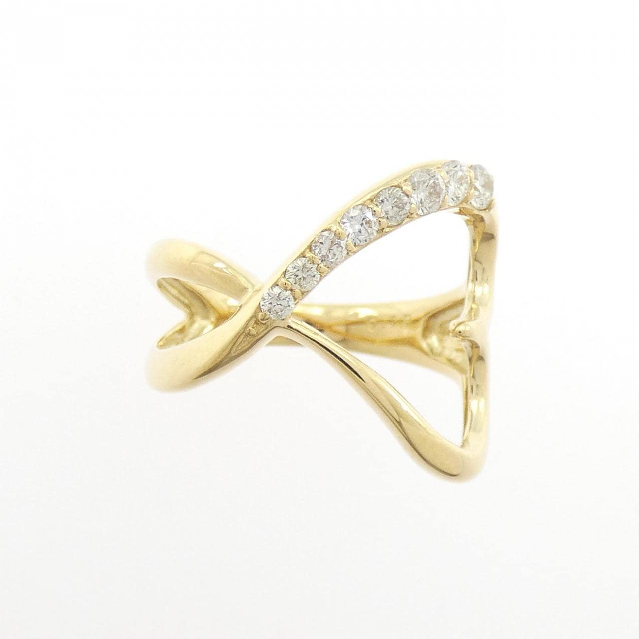 K18YG ハート ダイヤモンド リング 0.18CT