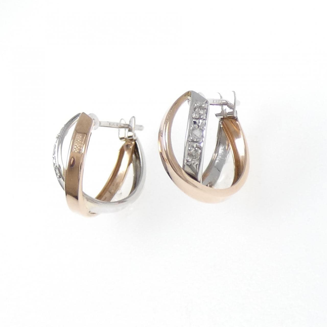 K10PG/K10WG/K14WG ダイヤモンド ピアス 0.04CT