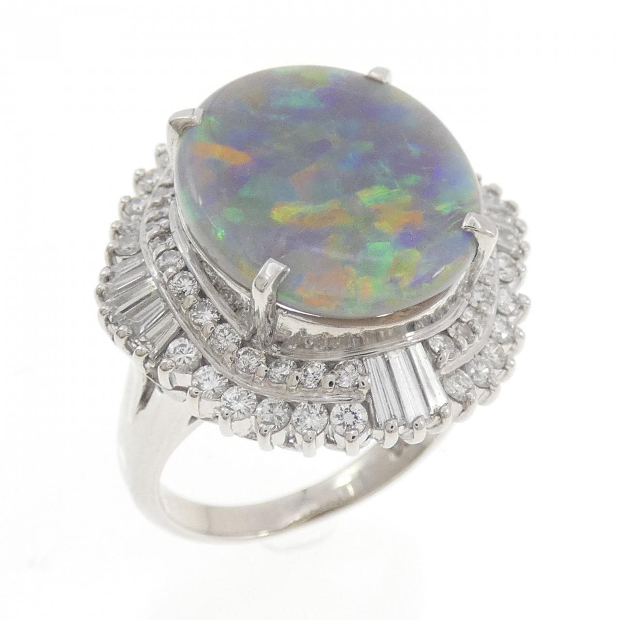 PT900 ブラックオパール リング 4.35CT