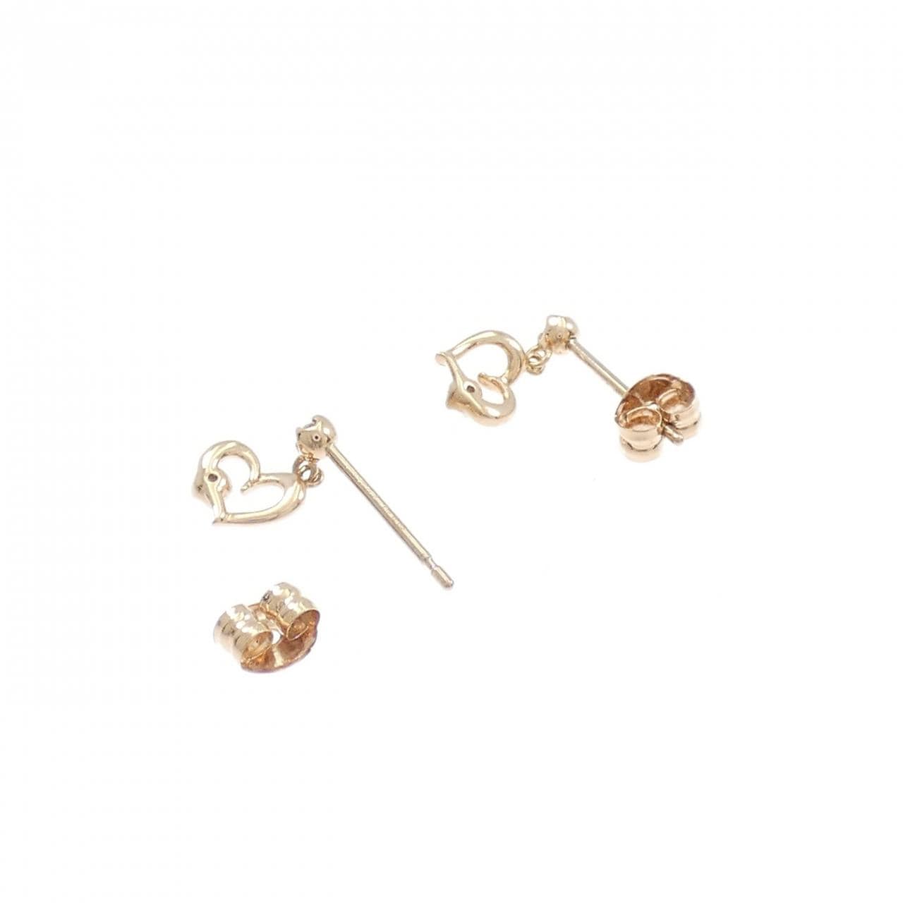 4゜C ハート ダイヤモンド ピアス