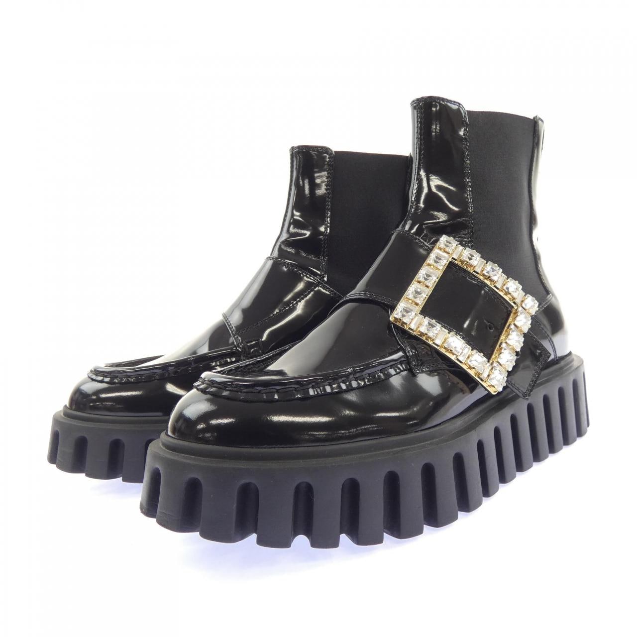 ロジェヴィヴィエ ROGER VIVIER Viv' Go-Thick ストラス バックル ブーツ