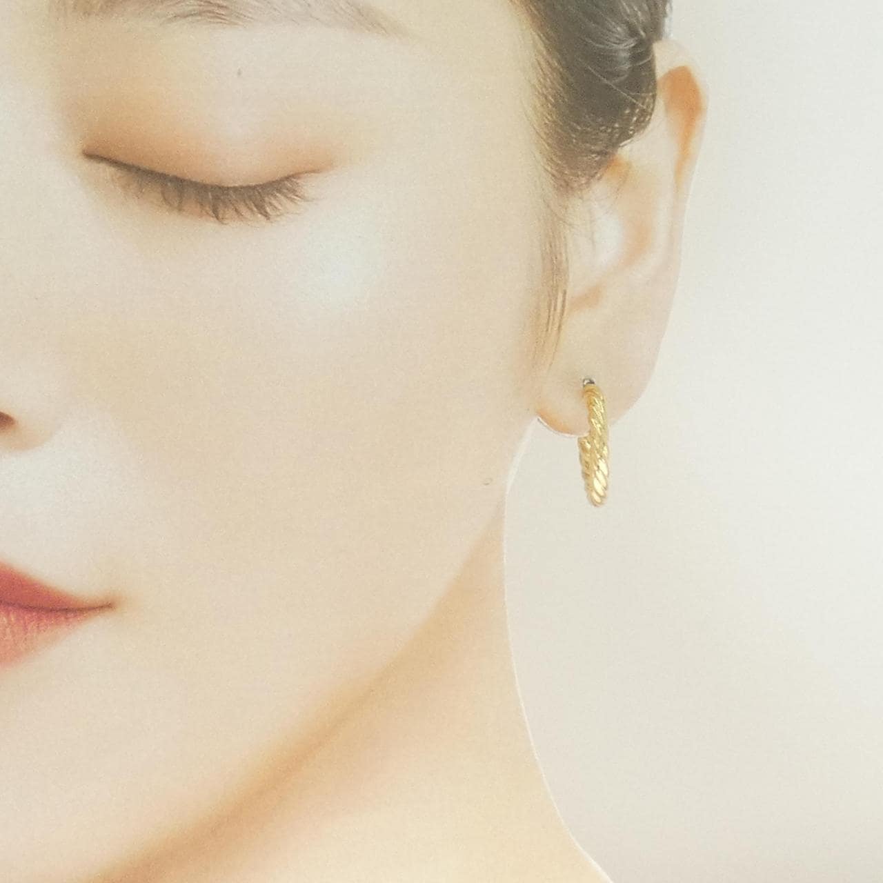 K18YG/K18PG フープ ピアス