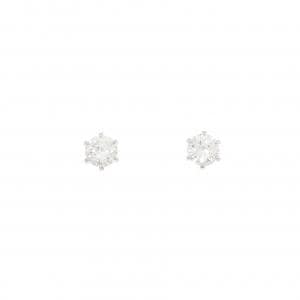 【リメイク】PT/ST ダイヤモンド ピアス 0.331CT 0.339CT E SI1 VG-Good