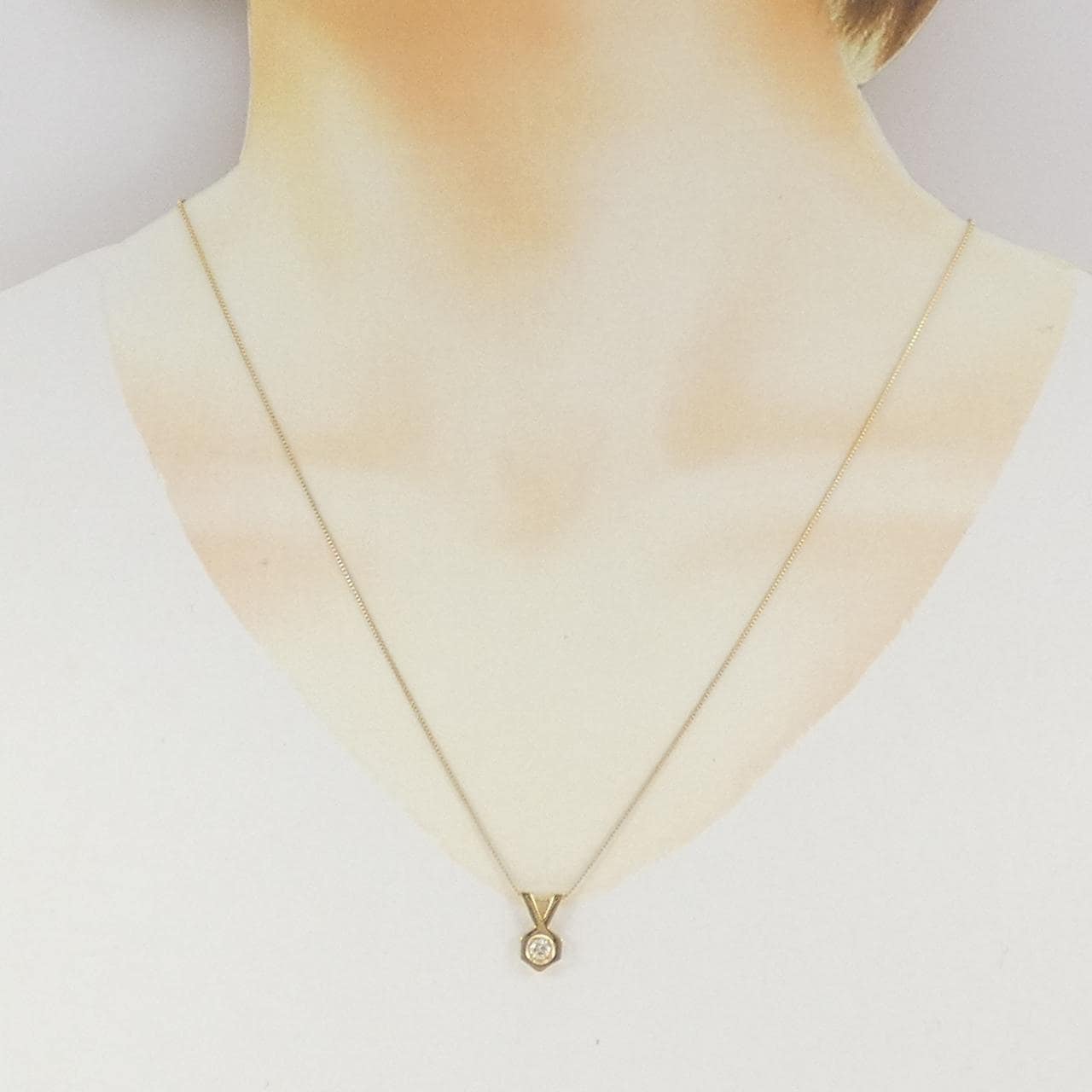 K18YG ダイヤモンド ネックレス 0.16