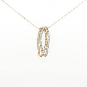 K18YG/K18WG ダイヤモンド ネックレス 1.05CT