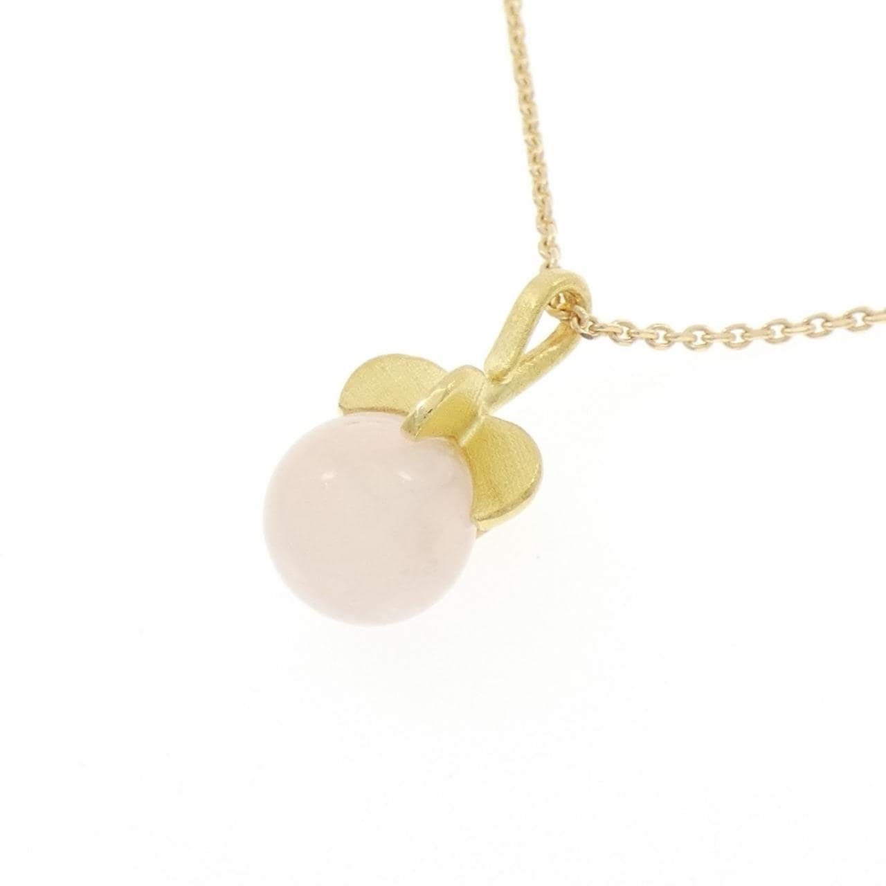 750YG ローズクオーツ ネックレス