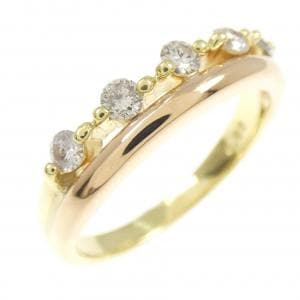 K18YG/K18PG ダイヤモンド リング 0.30CT