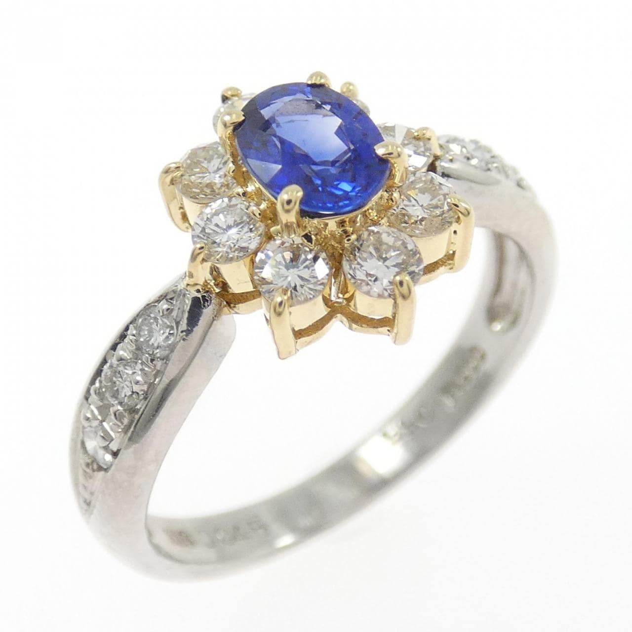 PT900/K18YG サファイヤ リング 0.55CT