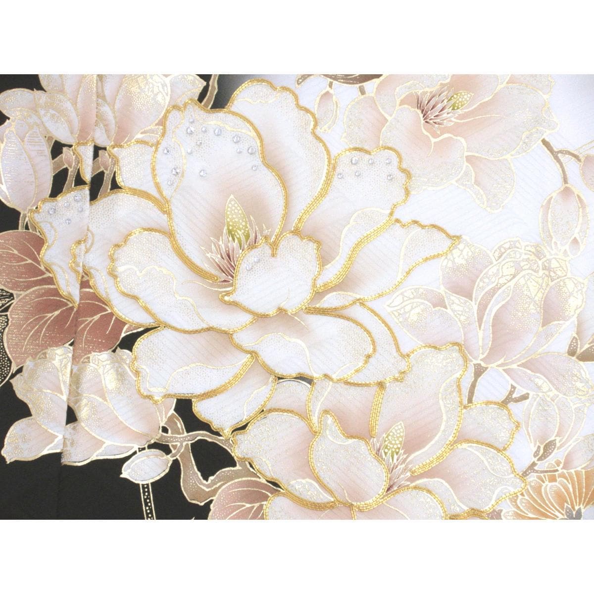 【未使用品】仮縫い　振袖　友禅金彩加工