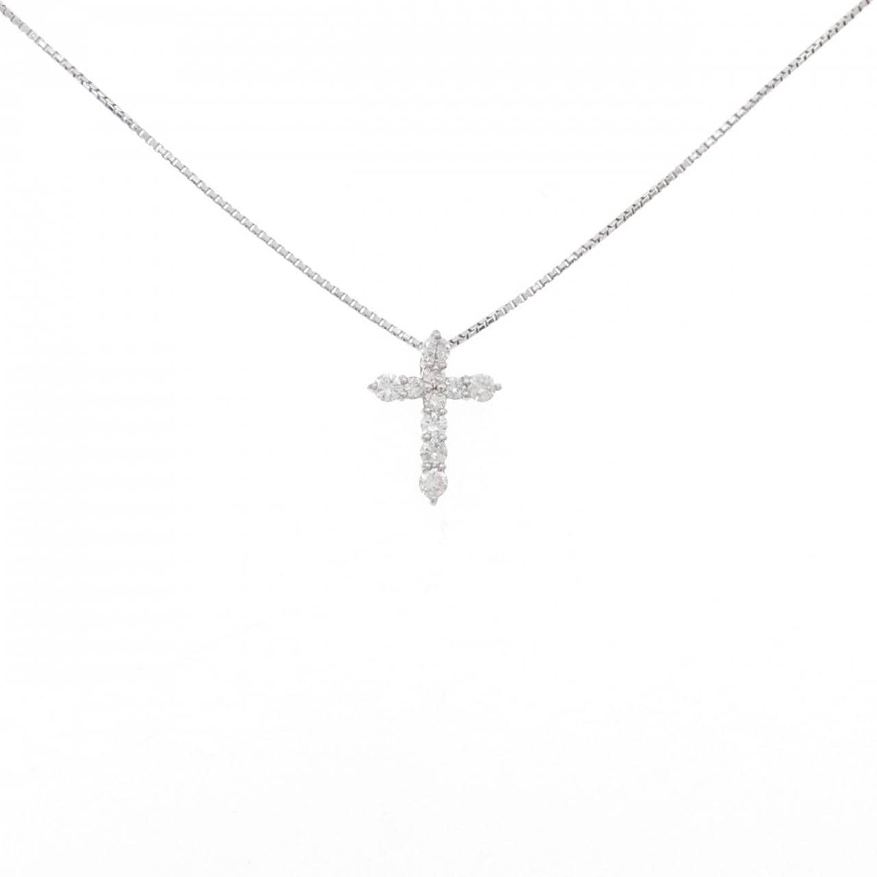 PT900/PT850 クロス ダイヤモンド ネックレス 0.50CT