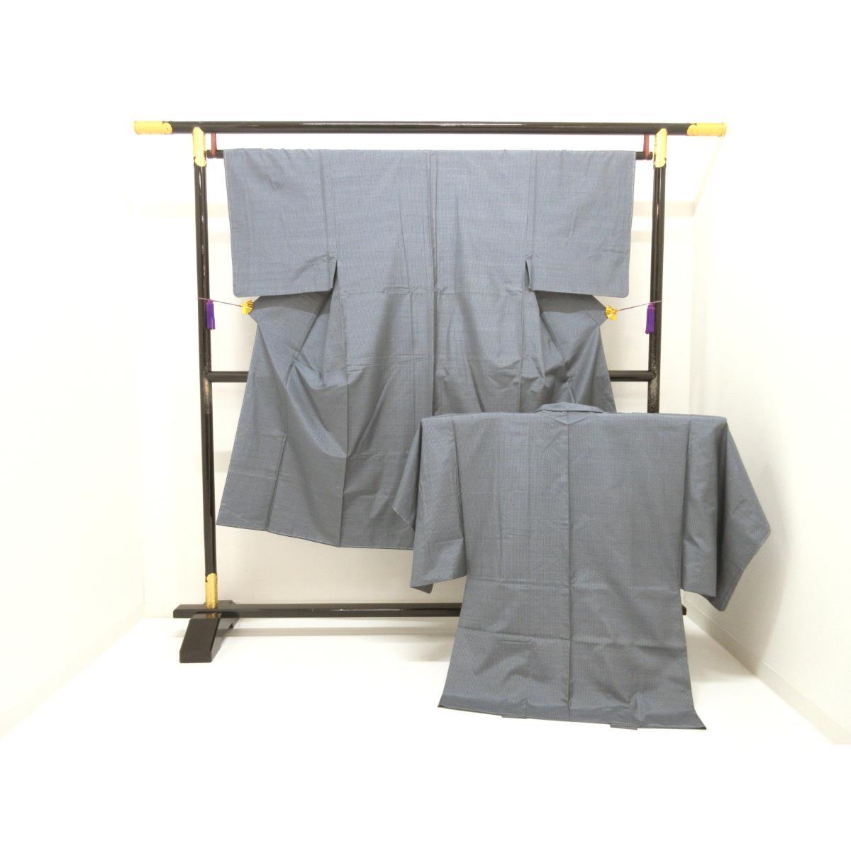 【未使用品】男物　きもの・羽織　２点セット【横双大島紬】