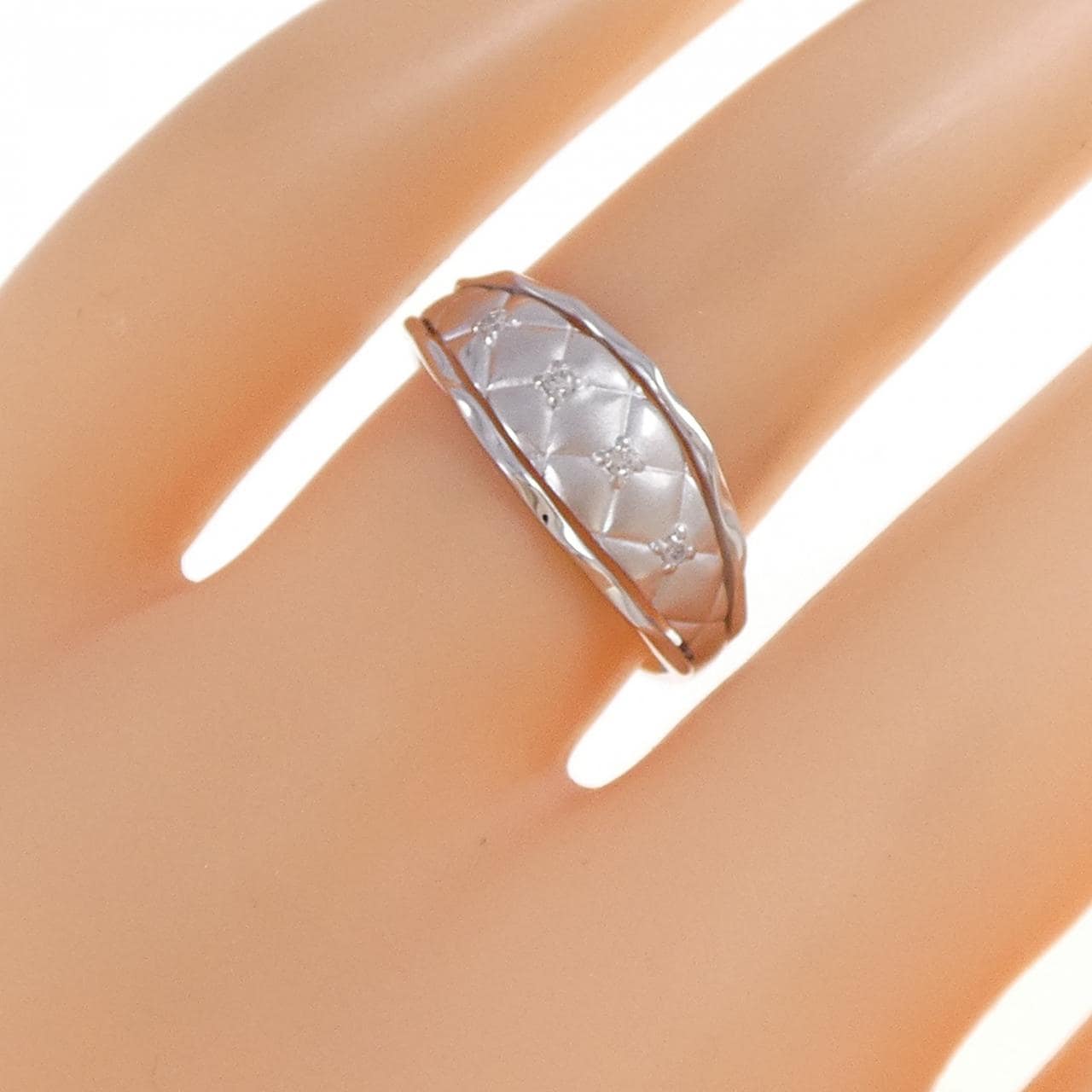 K10WG ダイヤモンド リング 0.03CT