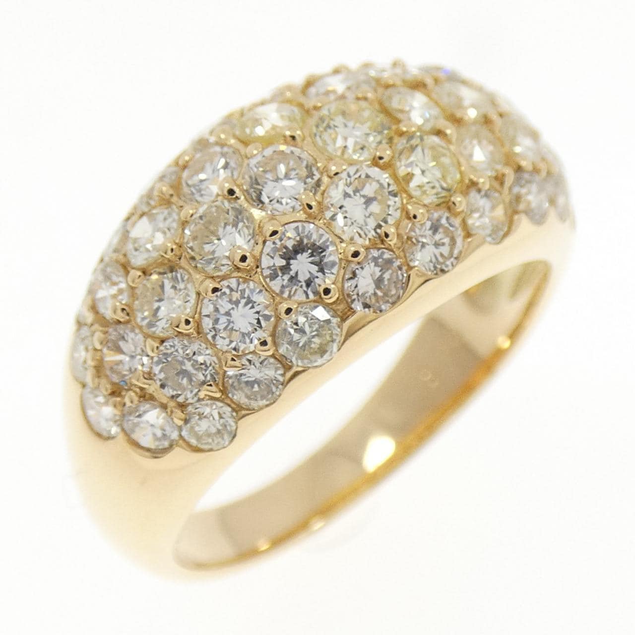 K18YG パヴェ ダイヤモンド リング 2.00CT