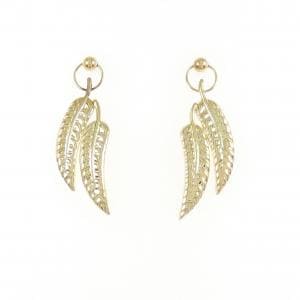 K18YG リーフ ピアス