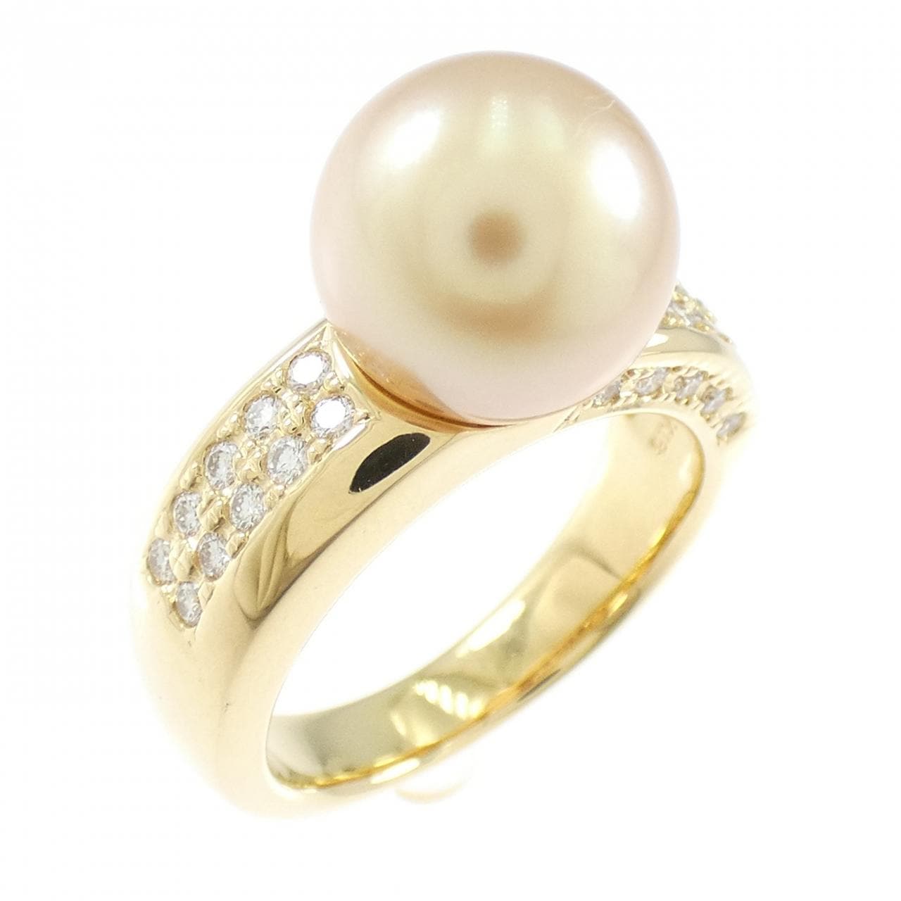 K18YG 白蝶パール リング 10.1mm