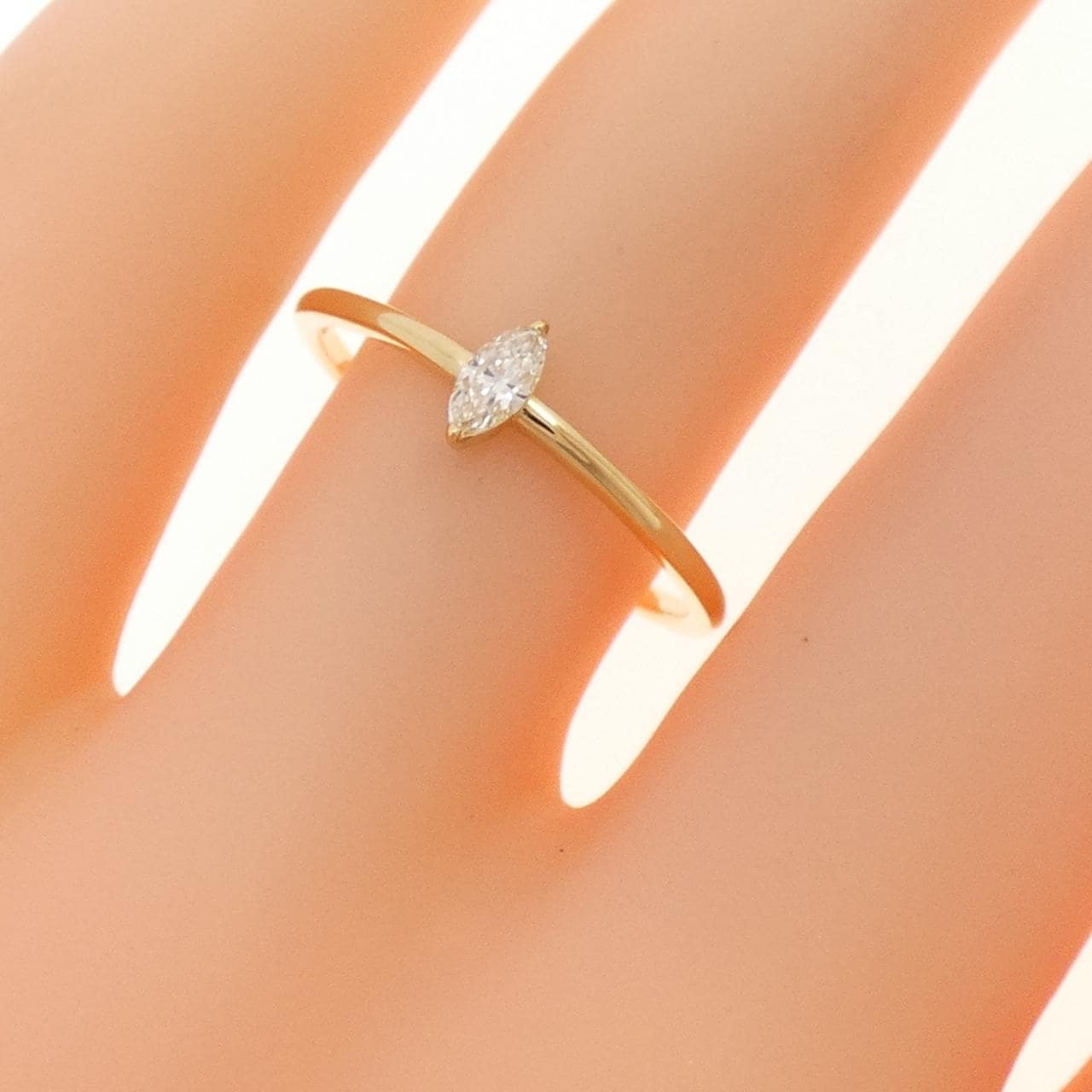 【新品】K18YG ダイヤモンド リング 0.10CT
