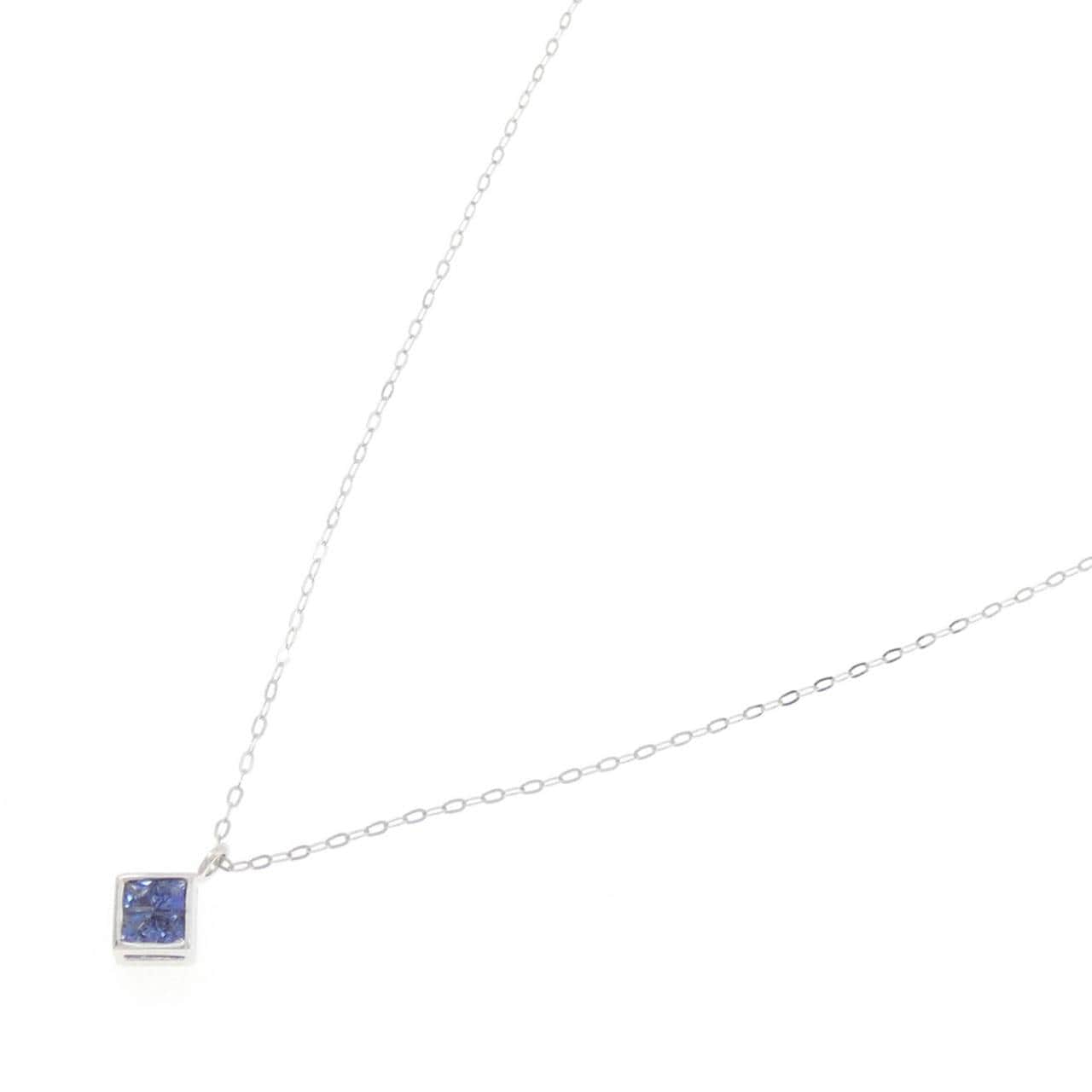 K18WG サファイヤ ネックレス 0.28CT