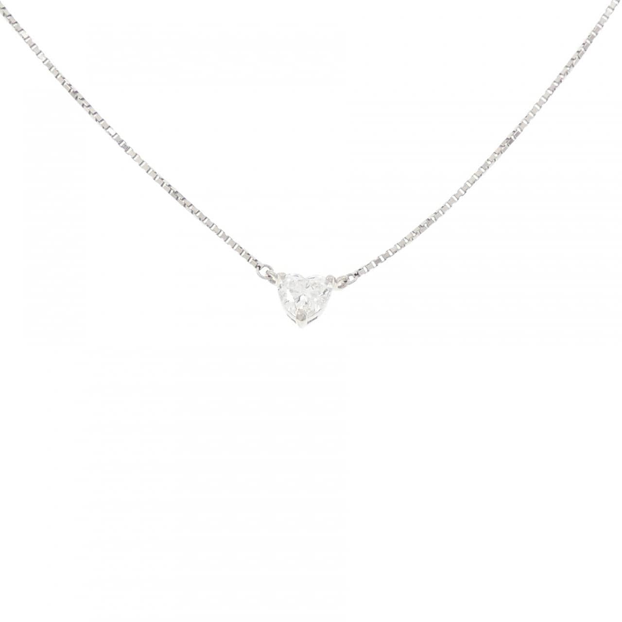 PT900/PT850 ハート ダイヤモンド ネックレス 0.324CT