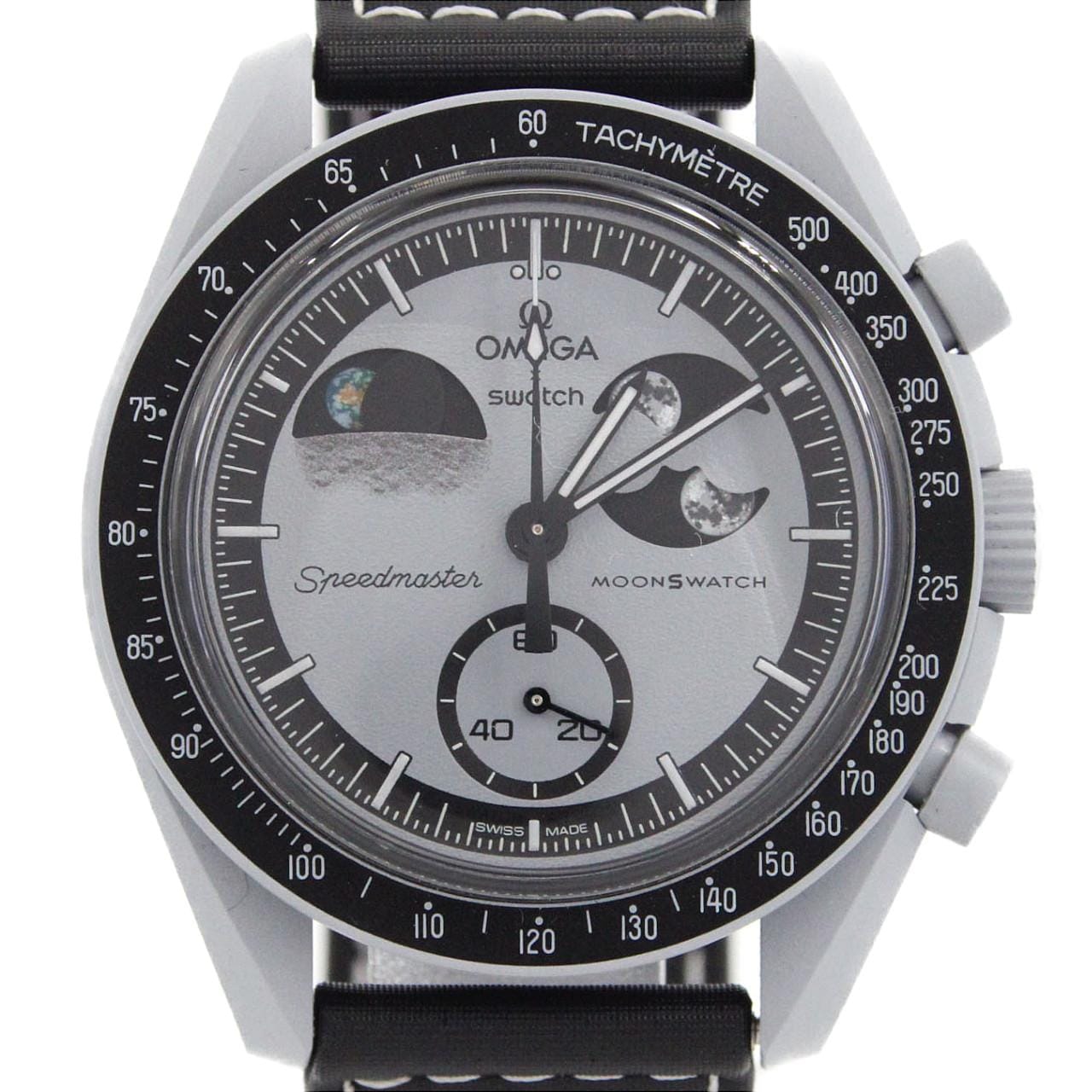 スウォッチ スウォッチxオメガ･ミッショントゥアースフェイズ SO33M700 バイオセラミック クォーツ