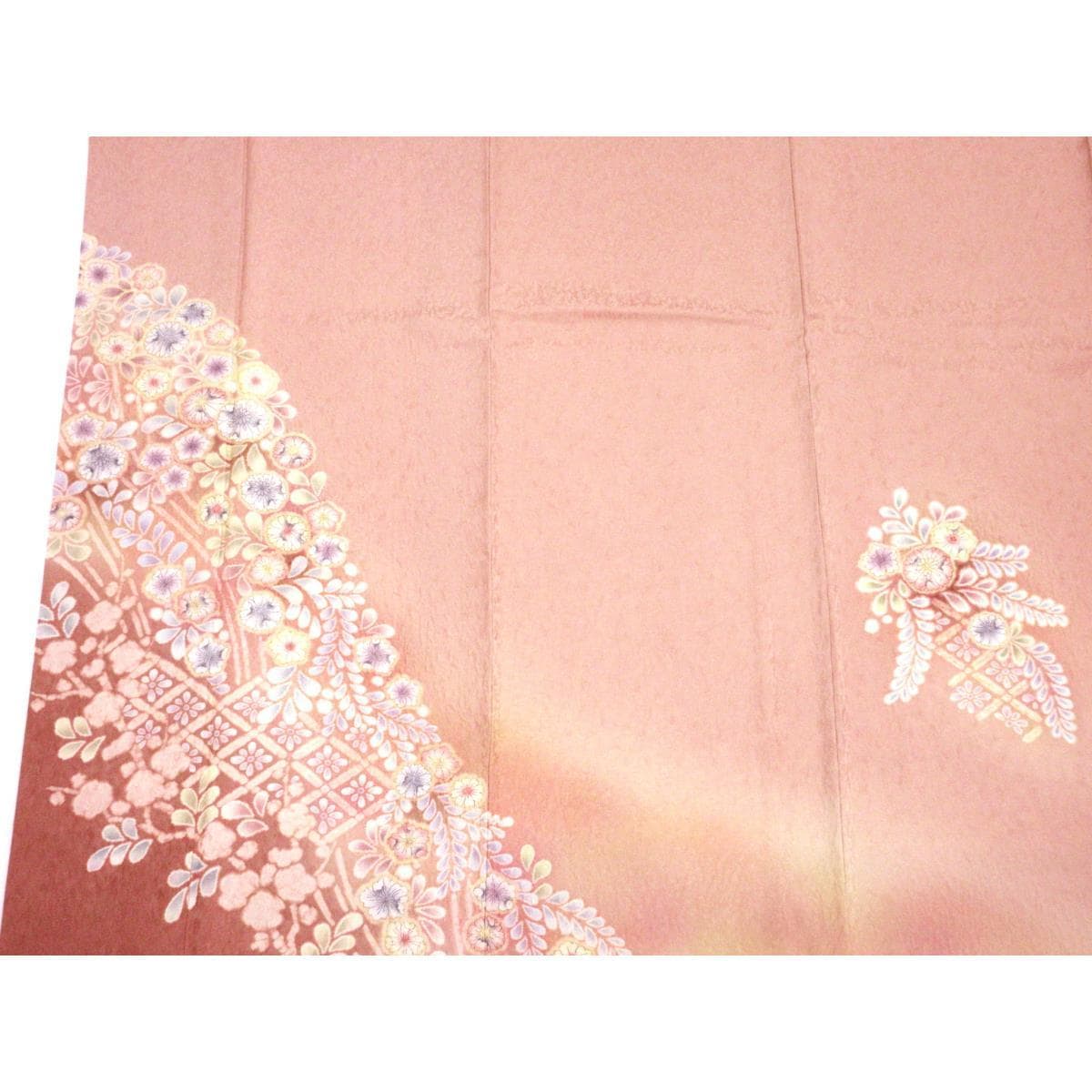 訪問着　友禅加工絞り入　ボカシ染