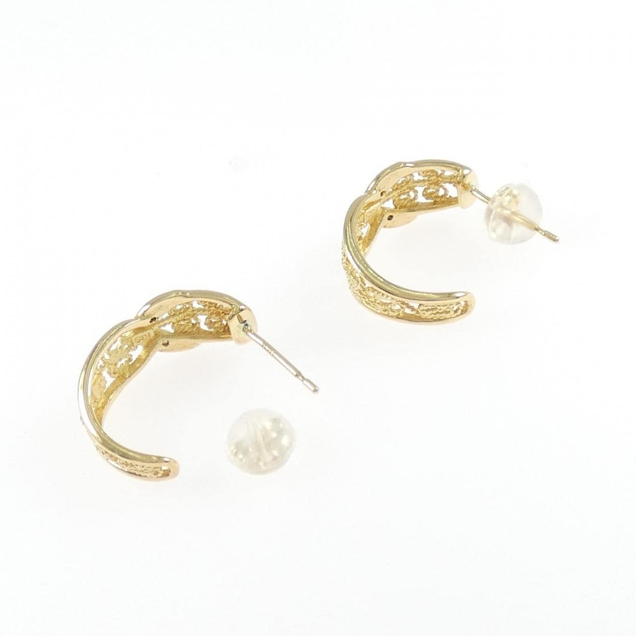 K18YG ダイヤモンド ピアス 0.02CT