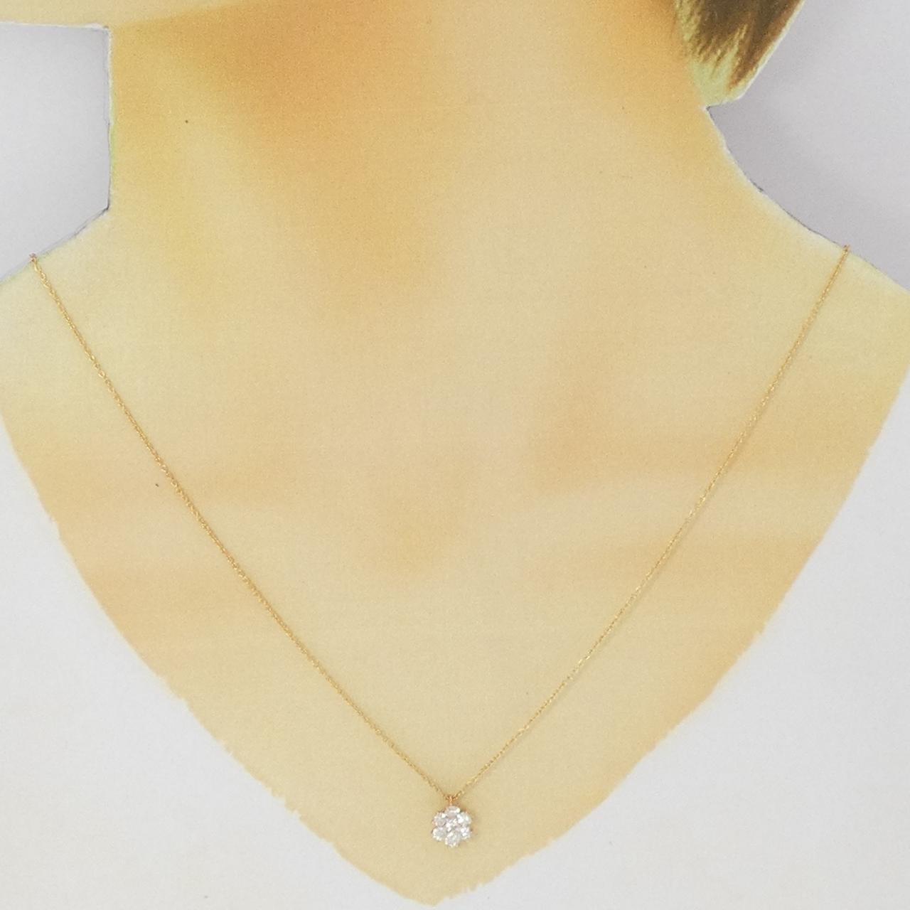 K18PG/K18YG 花形钻石项链 0.50CT