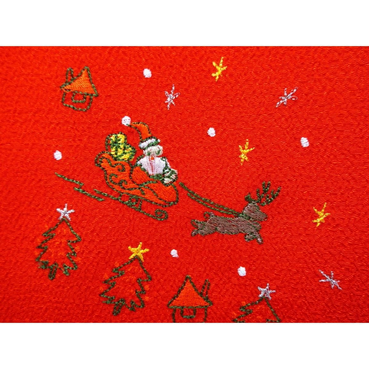 【新品】刺繍半衿　クリスマス