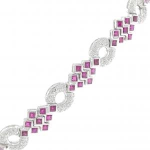 750WG ルビー ブレスレット 6.90CT