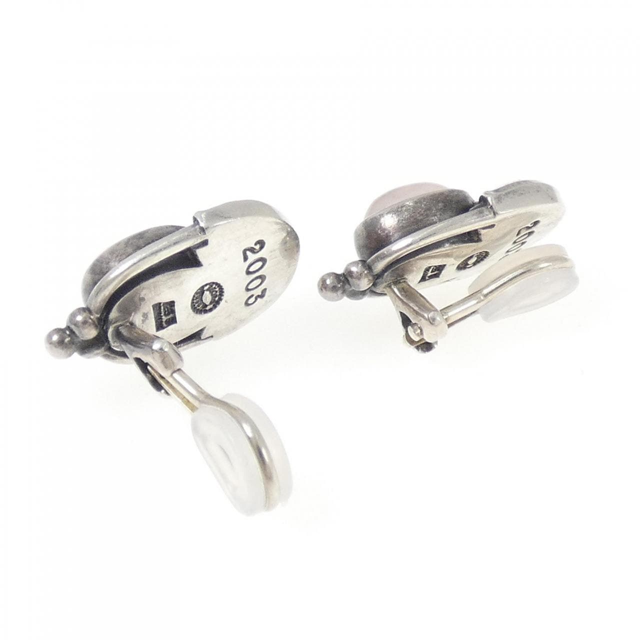 ジョージ ジェンセン ローズクォーツ イヤリング