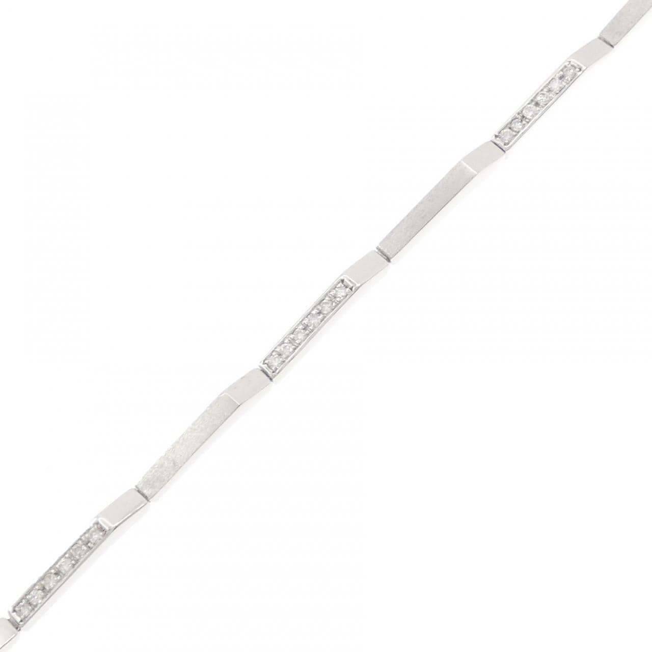 K18WG ダイヤモンド ブレスレット 0.15CT