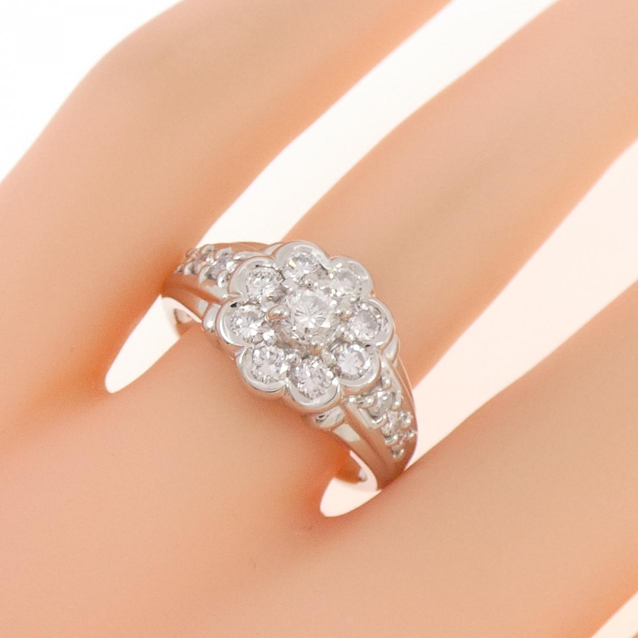 PT900 フラワー ダイヤモンド リング 1.00CT