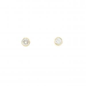 K18YG ソリティア ダイヤモンド ピアス 0.26CT