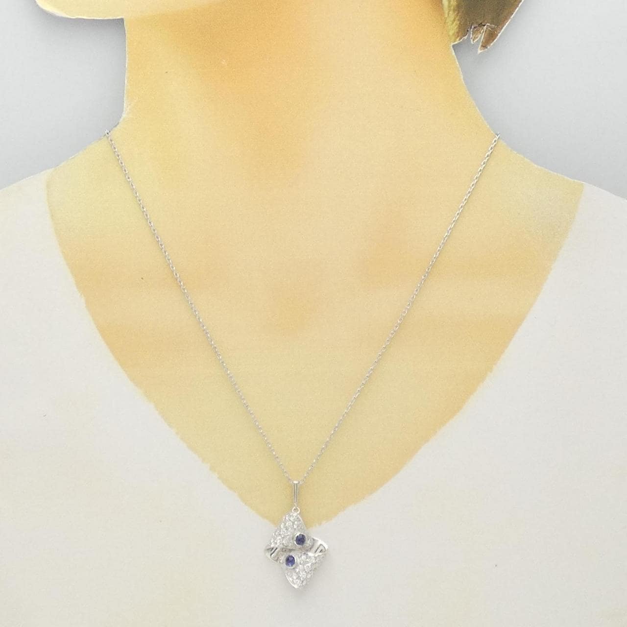 MIKIMOTO sapphire necklace 0.48CT