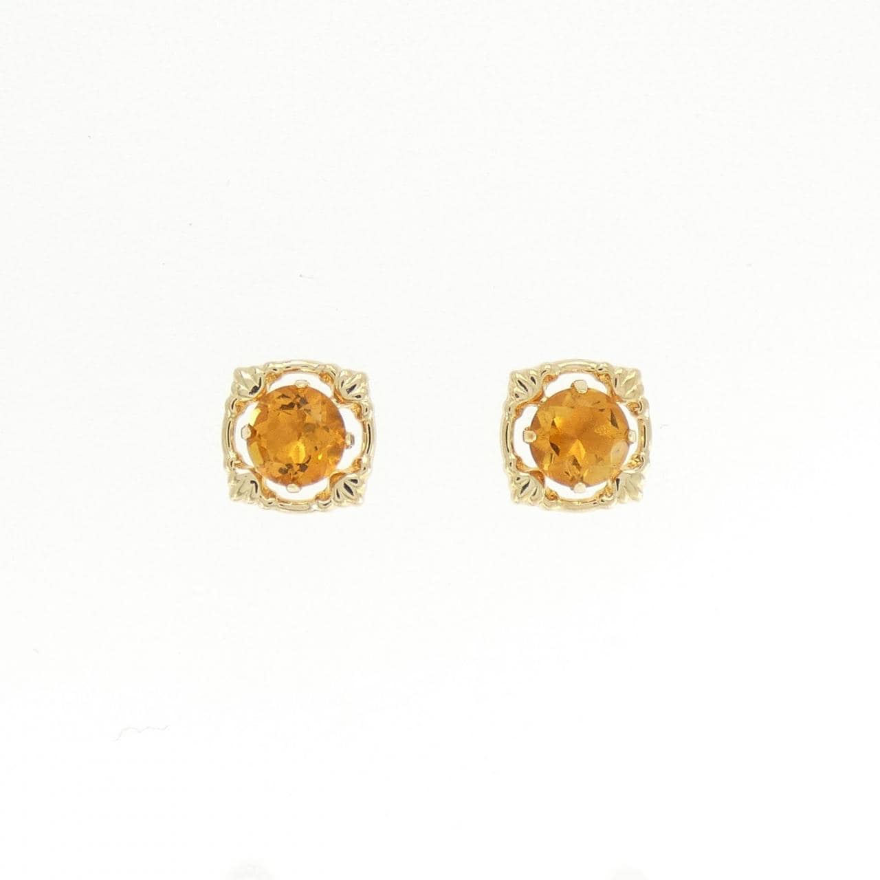 K18YG シトリン ピアス