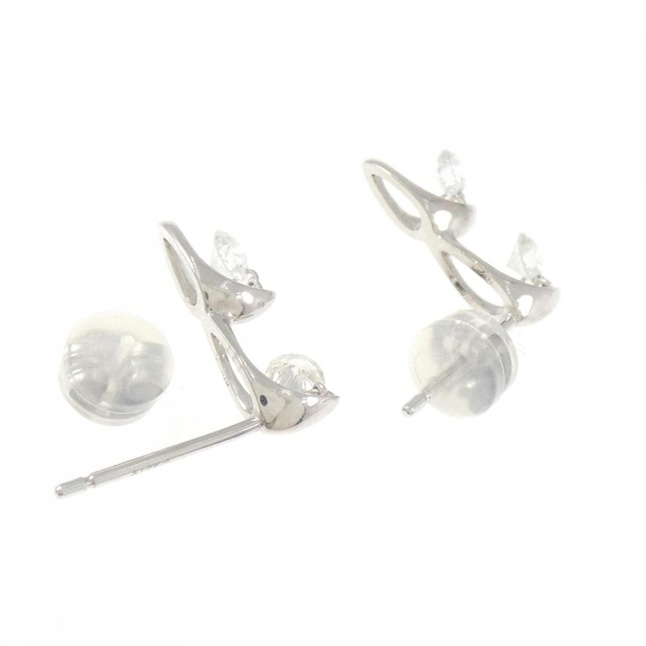K18WG/K14WG ダイヤモンド ピアス 0.54CT