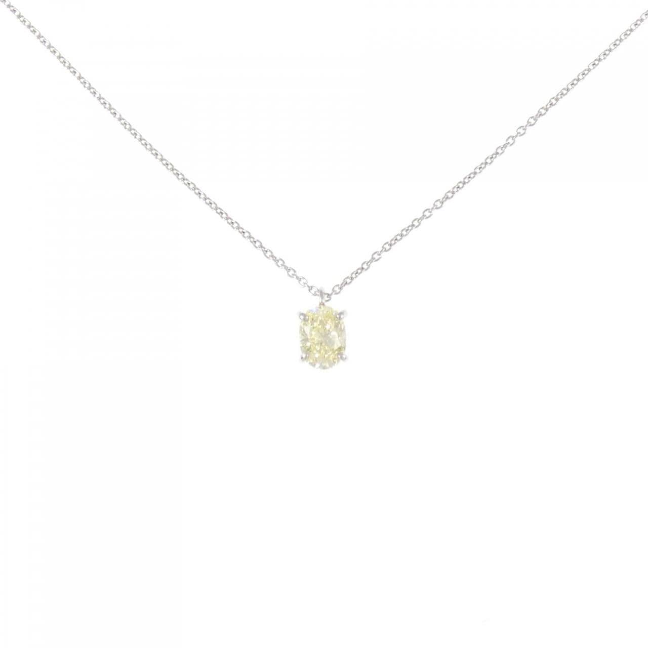 【リメイク】PT900/PT850 ダイヤモンド ネックレス 0.575CT FLY VVS2 オーバルカット