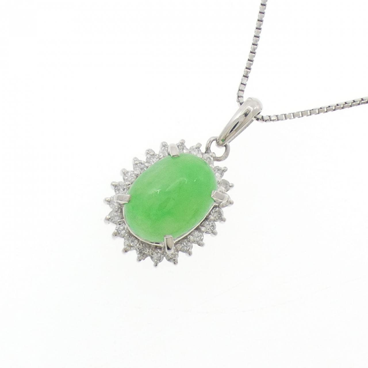 PT900/PT850 ヒスイ ネックレス 2.74CT