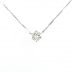PT900/PT850 ソリティア ダイヤモンド ネックレス 0.59CT