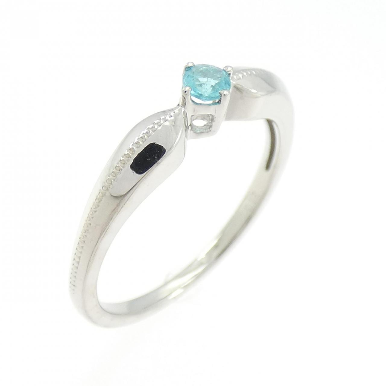 K18WG トルマリン リング 0.12CT