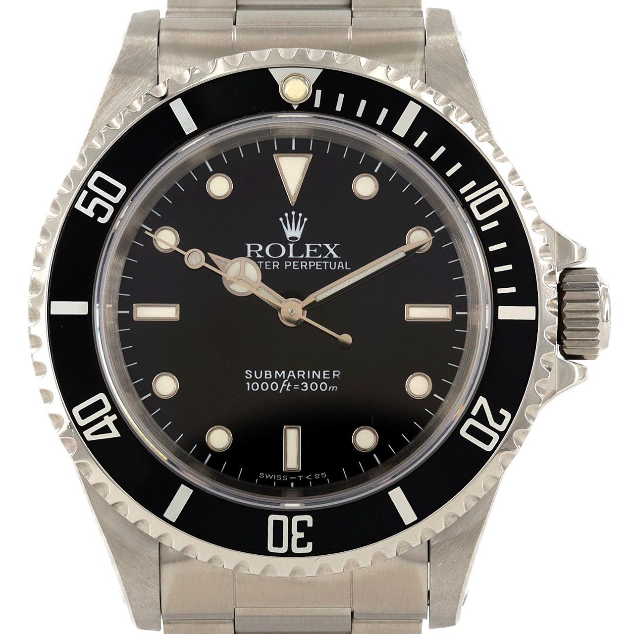 ROLEX Submariner Non-Date 14060 SS自動上弦X number