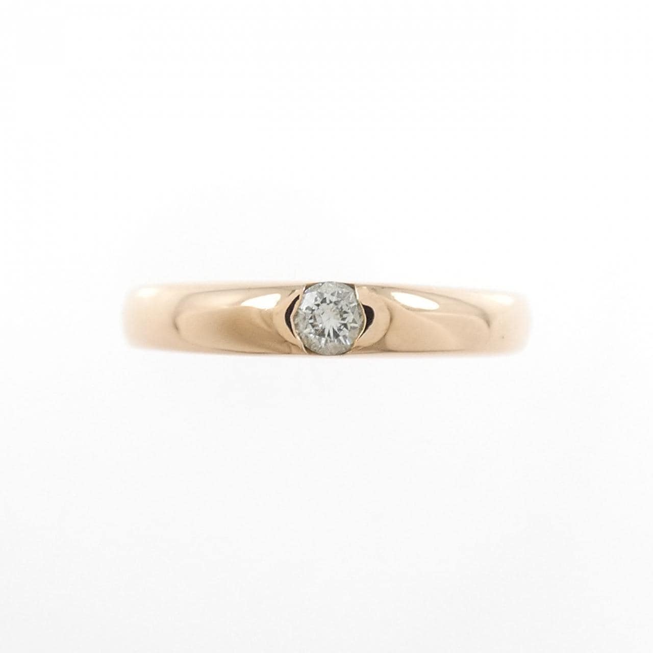 K18PG ソリティア ダイヤモンド リング 0.07CT