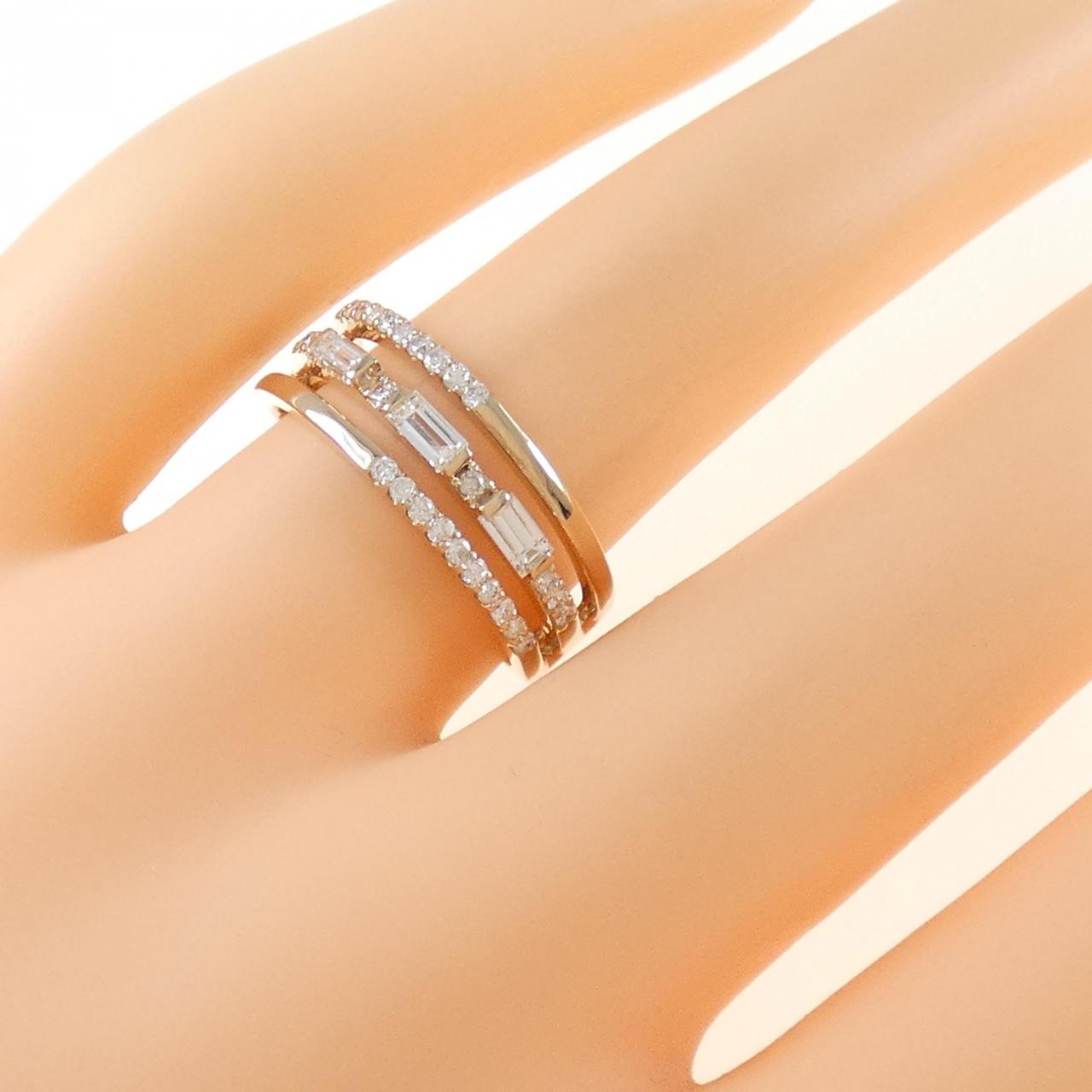K18PG ダイヤモンド リング 0.53CT