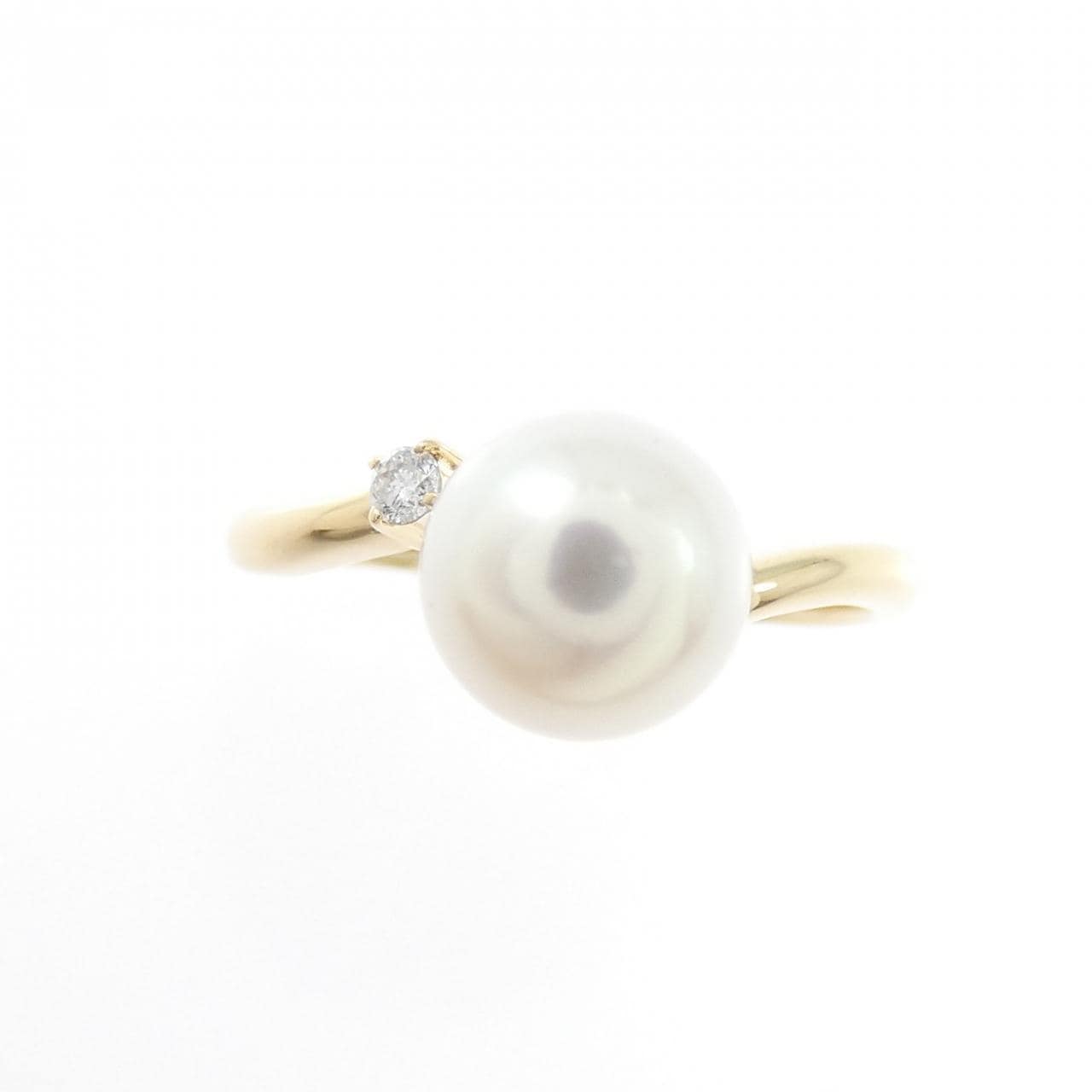 K18YG アコヤパール リング 7.4mm