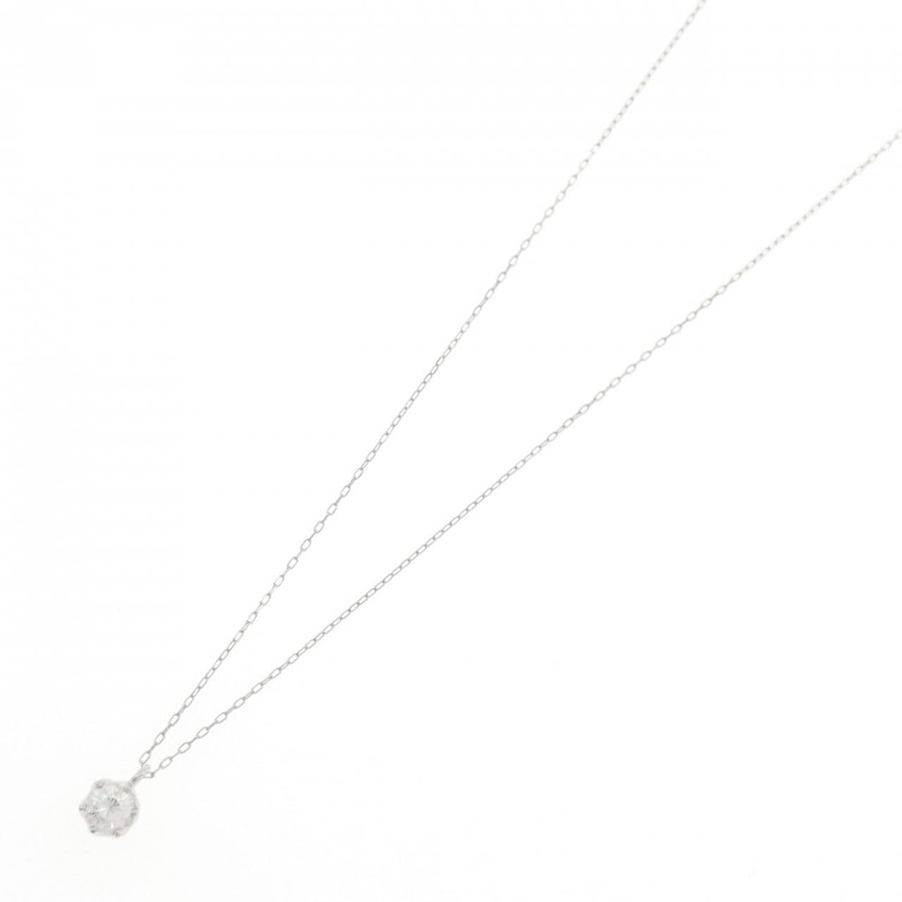 PT900/PT850 ソリティア ダイヤモンド ネックレス 0.30CT