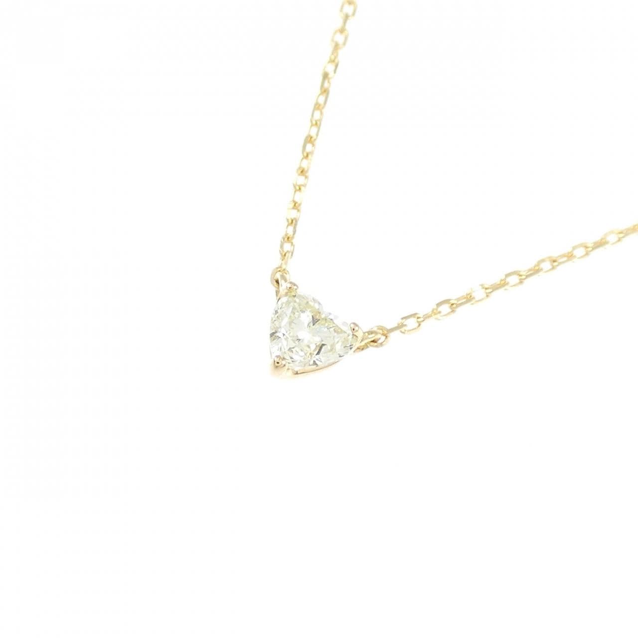 K18YG ハート ダイヤモンド ネックレス 0.14CT