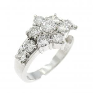 PT900 フラワー ダイヤモンド リング 1.03CT